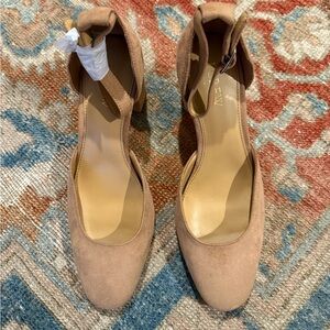 JCREW Factory suede block heel size 7